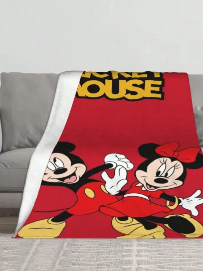 Discover Disney Funny Mickey And His Friends Cozy Blanket Fuzzy #22
