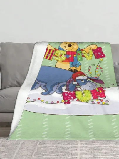 Discover Disney Funny  Winnie The Pooh Cozy Blanket Fuzzy #14