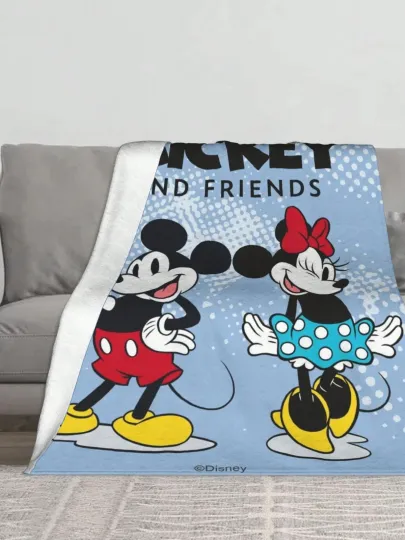 Discover Disney Funny Mickey And His Friends Cozy Blanket Fuzzy #9