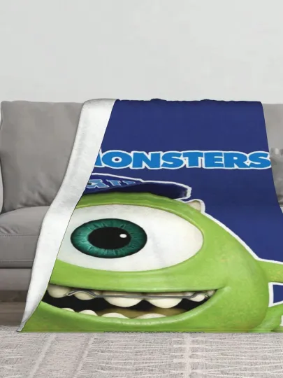 Disney Funny Mike Wazowski Cozy Blanket Fuzzy #7