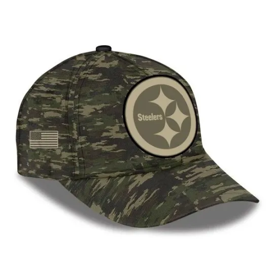 Discover 2025 Steeler Salute to Service Camo Baseball Cap