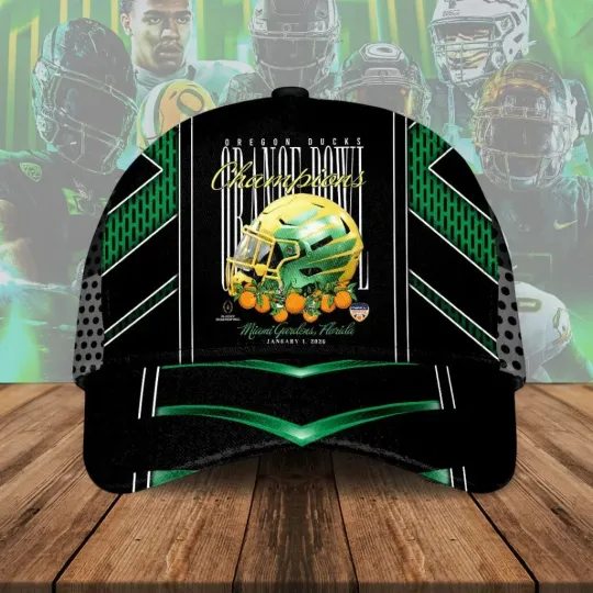 Discover Ducks Football 2026 Orange Bowl Champions Baseball Cap