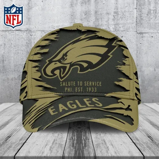Discover Eagles 2025 Salute to Service Baseball Cap