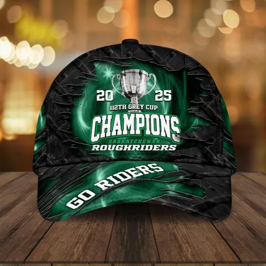 Discover Roughriders 2025 Grey Cup Champions Classic Baseball Cap