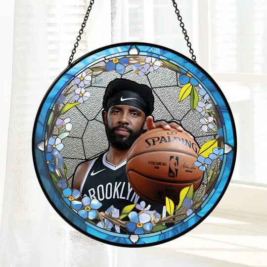 Discover Kyrie Irving  Stained Glass Suncatcher-Home Window Hanging Ornament
