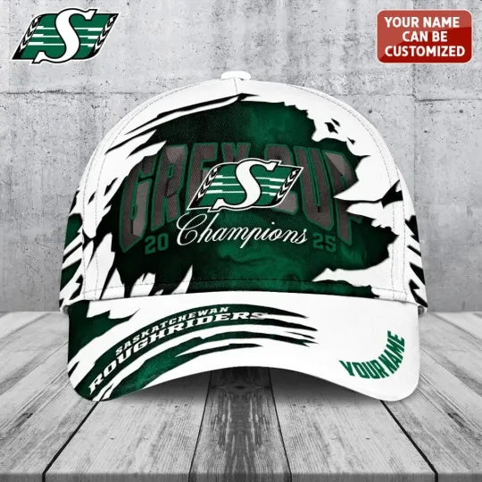 Discover Personalized Saskatchewan Roughriders 2025 Grey Cup Champions Classic Cap