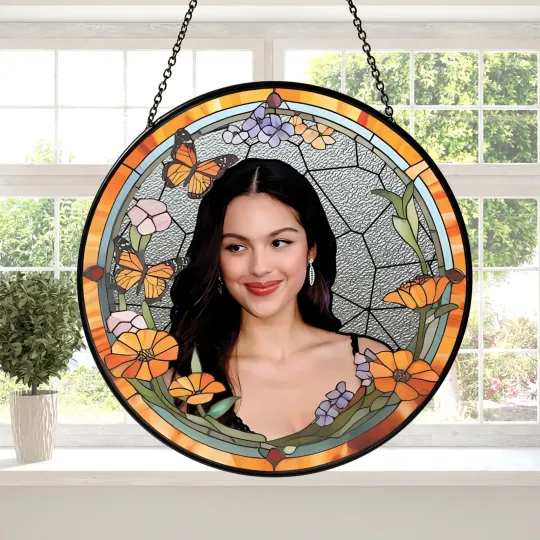 Discover Olivia Rodrigo Stained Glass Suncatcher- Home Window Hanging Ornament