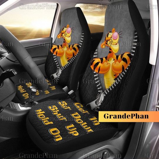 Discover Halloween Tigger Car Seat Cover, Tigger Winnie Pooh Carseat Cover, Winnie The Pooh Car Seat Protector, Cartoon Seat Covers For Car