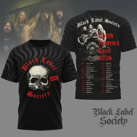 Discover Black Label Society North America Tour 2026 T-Shirt