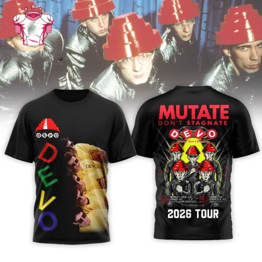 Discover Devo Mutate Don't Stagnate 2026 Tour New 3D Shirt