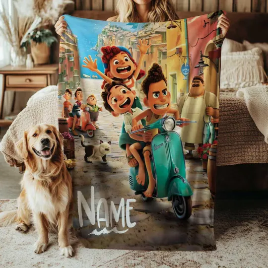 Discover Disney Luca Fleece Bed Custom Blanket Gift For Fan, Kids