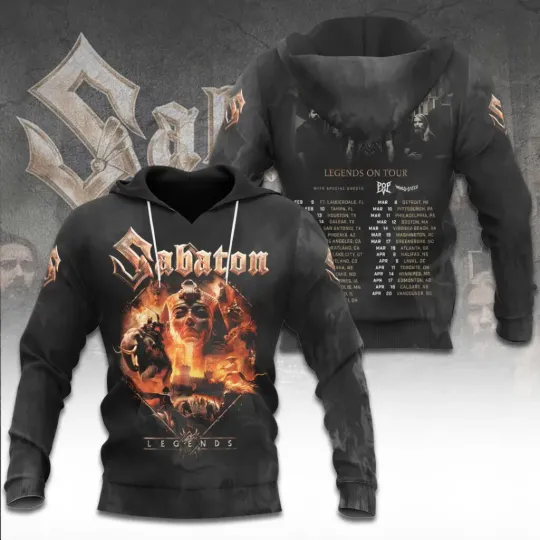Discover Sabaton 2026 North American Tour 3D Hoodie