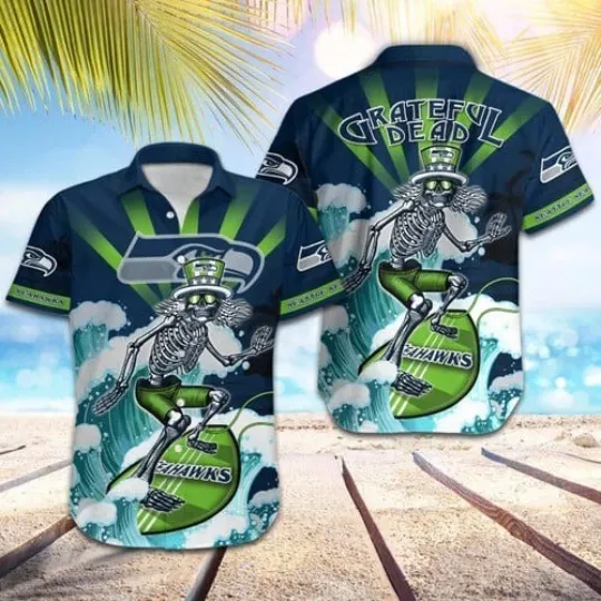 Discover Personalized Seattle Football Seahawkss Team Hawaiian Shirt Unisex Adult S-5XL