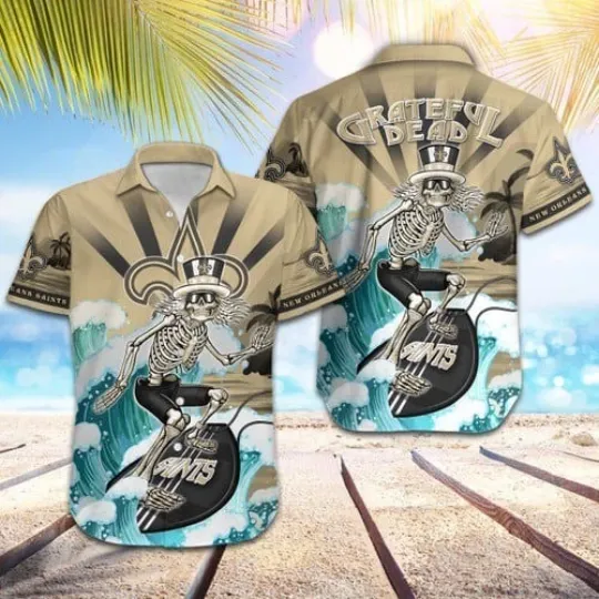 Discover Personalized New Orleans Football Saintss Team Hawaiian Shirt Unisex Adult S-5XL