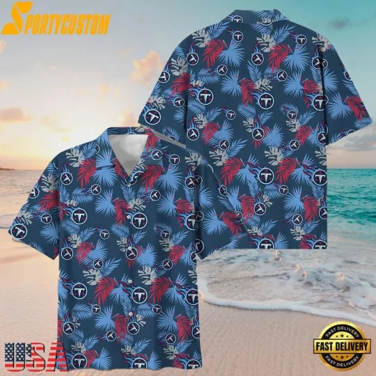 Discover Tennessee Football Team Titanss Hawaiian Button Down Shirt Unisex Adults S-5XL