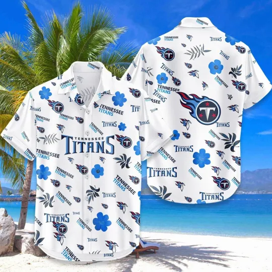 Discover Tennessee Football Team Titanss Hawaiian Button Down Shirt Unisex Adults S-5XL