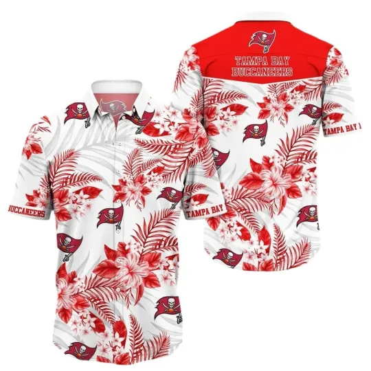 Discover Tampa Bay Football Team Buccaneerss Hawaiian Button Down Shirt Unisex Adults