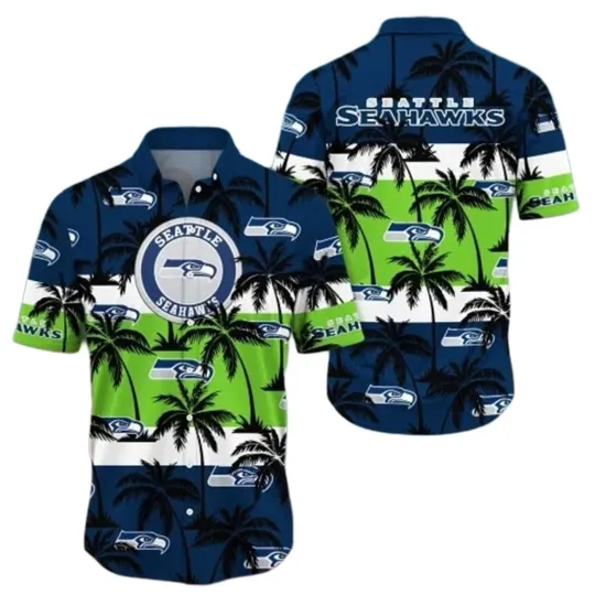 Discover Seattle Football Team Seahawkss Hawaiian Button Down Shirt Unisex Adults S-5XL