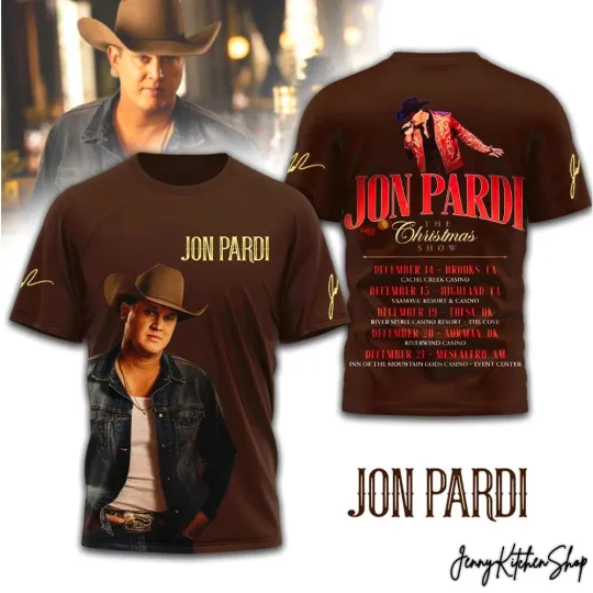 Discover Jon Pardi The Christmas Show 2025 3D T-Shirt