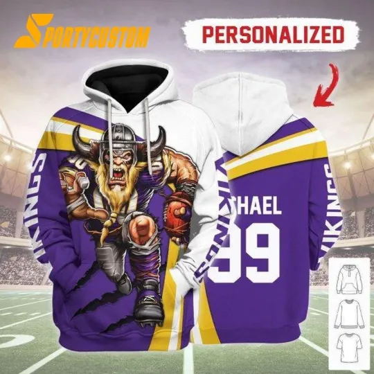Discover Personalized Minnesota Football Team Vikingss Hoodie
