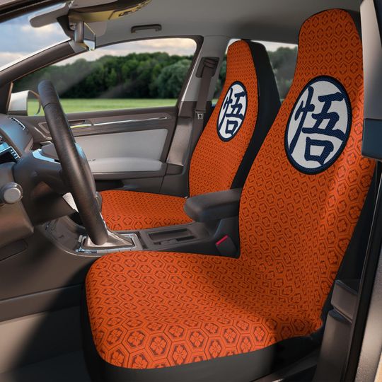Discover Goku Kanji Car Seat Covers: Anime Fan Auto Decor
