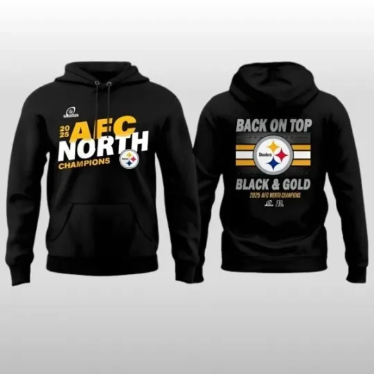 Discover Steeler AFC North 3D Hoodie Back On Top Champions 2025