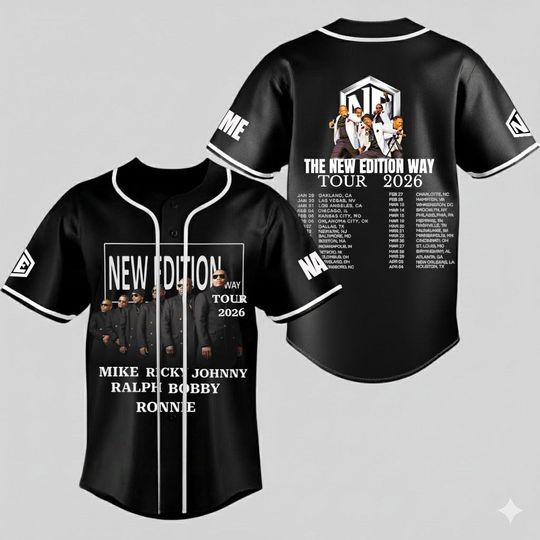 Personalized New Edition Baseball Shirt, The New Edition Way Tour 2026 Shirt, New Edition NE Jersey