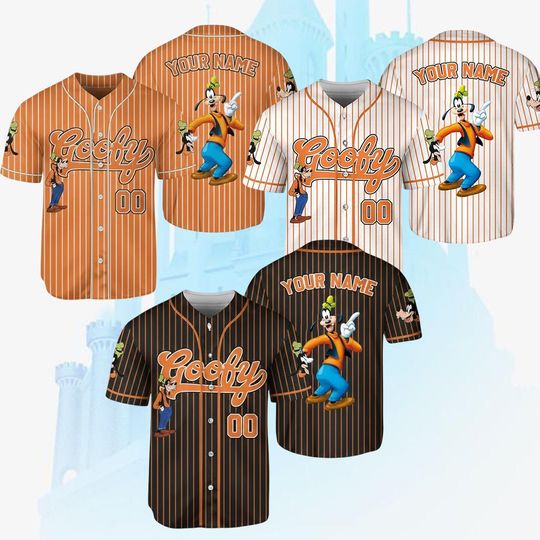 Discover Personalized Custom Disney Goofy Baseball Jersey, Disney Goofy Jersey, Goofy Dog Shirt