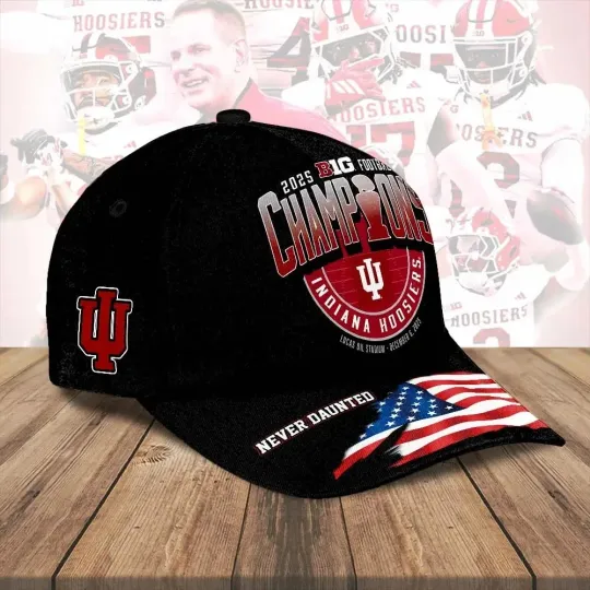 Discover Hoosiers Football 2025 Big Ten Champions Classic Cap