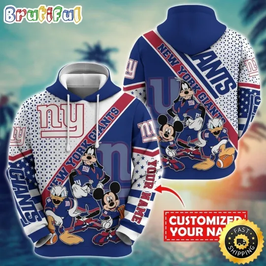 Discover Personalized New York Football Team Giantss Hoodie Lightweight Adults S-5XL