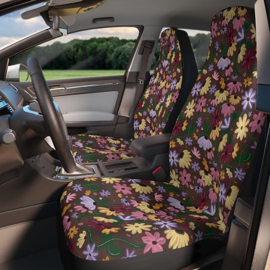 Discover Surprise Song Piano Floral Boho Car Seat Covers For Vehicle Interior Decor Cute Teenage Girl Gift Top Trending Car Accessory Decoration