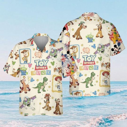 Discover Disney Toy Story Hawaiian Shirt, Magical Castle Shirt, Woody Buzz Lightyear Button Up Shirt