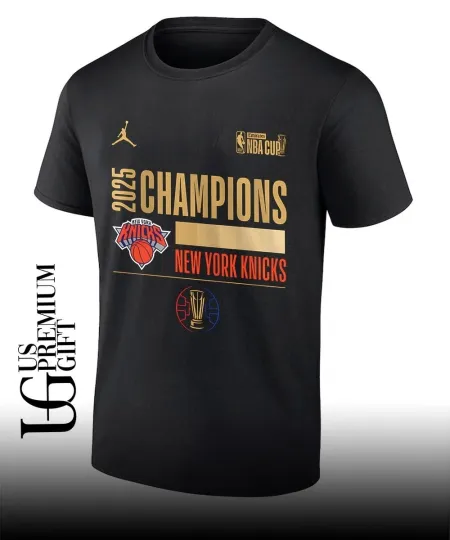 Discover Knicks 2025 NBA Cup Champions T-Shirt