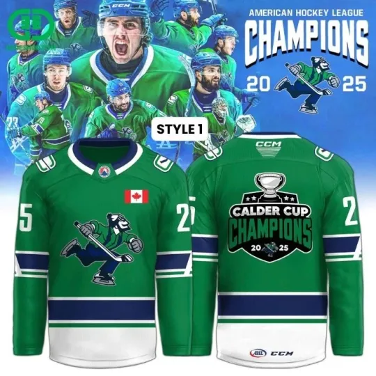 Discover Abbotsford Canuck AHL Champions Cup 2025 Hockey Jersey Men’s