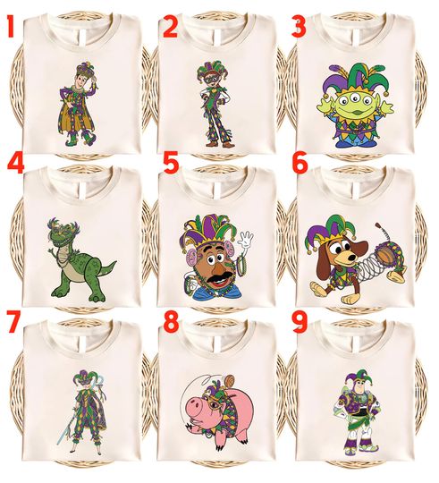 Discover Toy Story Mardi Gras Shirt, Disney Carnival Shirt, Woody And Jessie Festive Shirt, Carnaval Day Shirt, Disney Mardi Gras Festival Tee SL4X08