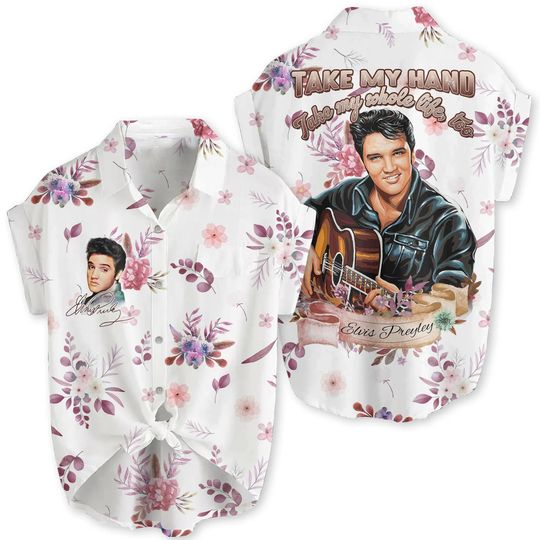 Discover Elvis Presley Hawaiian Shirt, Elvis King Button Shirt, Rock And Roll Music Shirt, The King Aloha Shirt