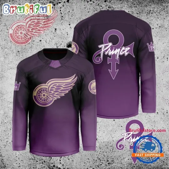 Discover Detroit Red Wings  Prince Night Hockey Jersey