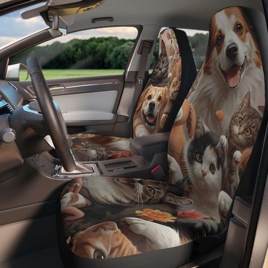 Discover Dog and Cat Car Seat Covers, Universal Fit, Pet Lover Gift.
