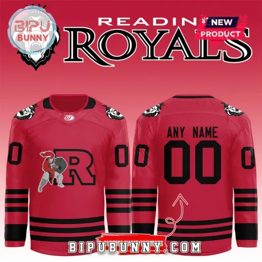 Discover 2025 Reading Royal Red Knights Hockey Jersey Custom Name and Number