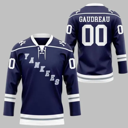 Discover 2025 Yankees Men's Hockey Jersey Custom Name and Number Night Giveaway
