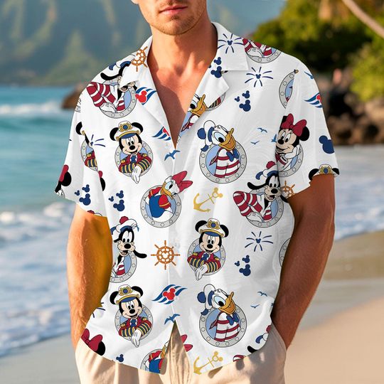 Discover Mickey And Friends Cruise Time Line Destiny Hawaiian Shirt, Very Merry Xmas Party Button Shirt, Winter Christmas Disney Hawaiian, Xmas Party