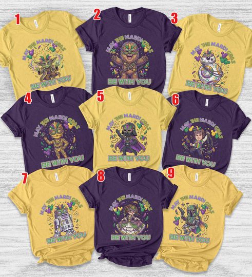 Discover Disney Star Wars May The Mardi Gras Be With You Shirt, Galaxy's Edge Family Mardi Gras Carnival 2026, New Orleans Fat Tuesday SL4X04