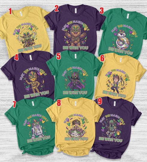 Discover Disney Star Wars May The Mardi Gras Be With You Shirt, Galaxy's Edge Family Mardi Gras Carnival 2026, New Orleans Fat Tuesday SL4X04