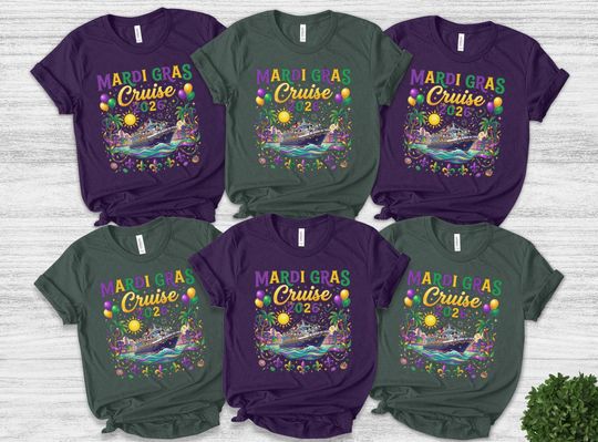 Discover Mardi Gras Cruise Shirt, Mardi Gras Cruise Family Shirt, Matching Family Carnival Shirt, Mardi Gras Cruise Party Shirt AXLE13