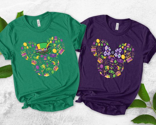 Discover Disney Mardi Gras Shirt, Mickey Festival Shirt, Minnie Carnival Tee, Disneyland Fat Tuesday Shirt, Disney World Mardi Gras Shirt UNAX08