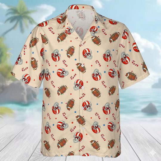 Discover Christmas American Football Hawaiian Shirt, Football Lover Gift