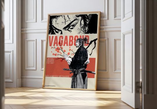 Discover Vagabond Vintage Minimalist Anime Manga Poster