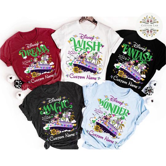 Personalized Mickey and Friends Disney Mardi Gras Cruise Shirt, Mardi Gras Carnival 2026 Disney Cruise Shirt, Family Cruise Mardi Gras Trip