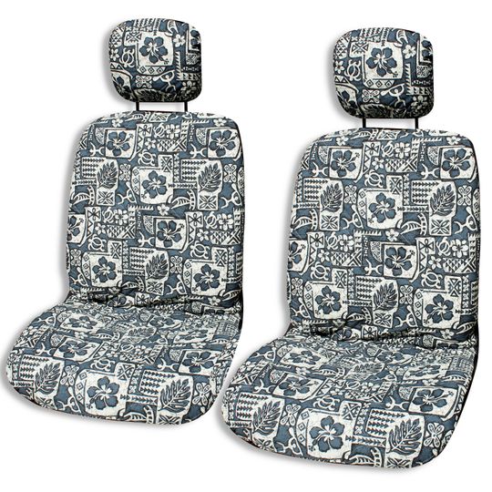 Discover NinthIsle Made in Hawaii - Set of 2, Hibiscus Tapa Tropical Separate Headrest Car Seat Covers - Handmade Customization Bulk and Wholesale