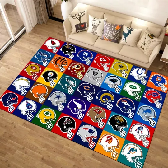 Discover American Football Rug, Sport Football Helmet Gift Rug,Area Rug Gift For Him